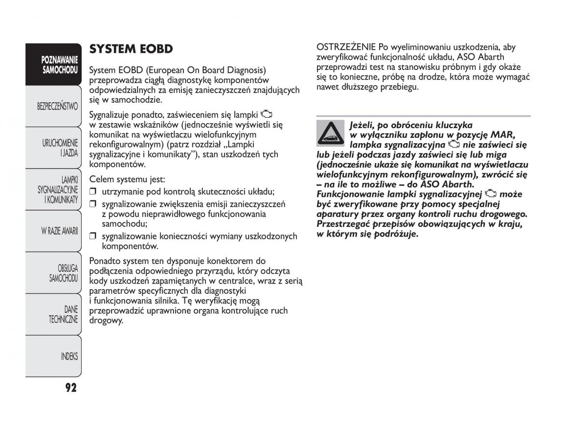 Abarth Punto instrukcja obslugi / page 93