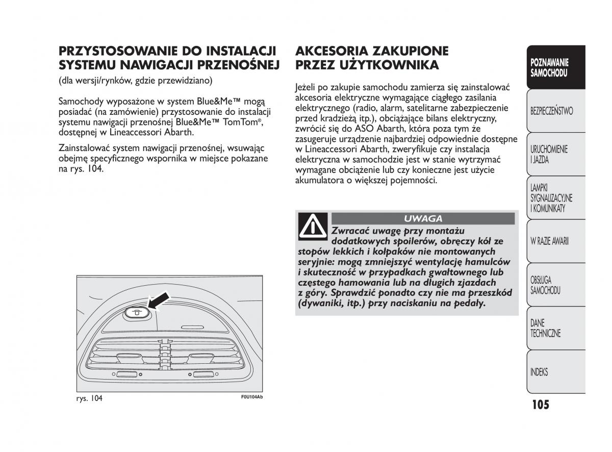 Abarth Punto instrukcja obslugi / page 106