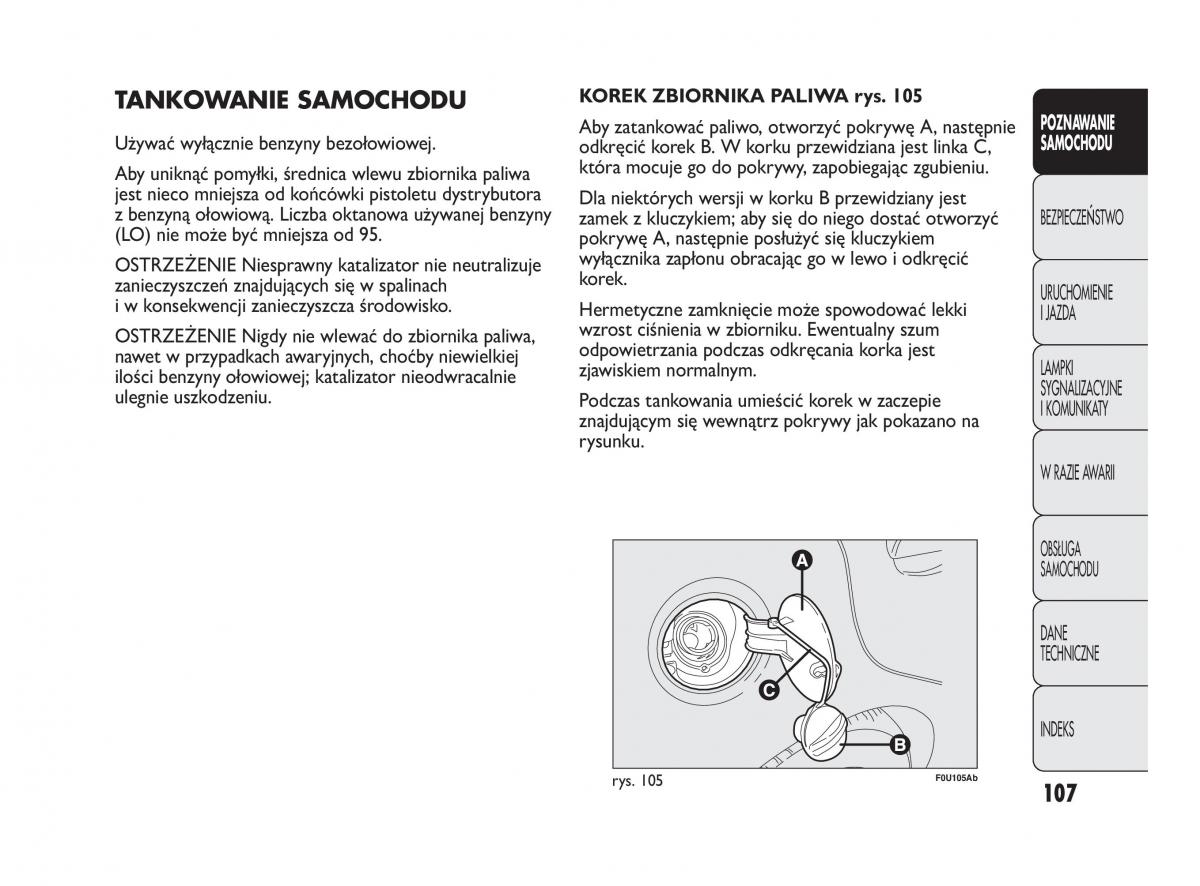 Abarth Punto instrukcja obslugi / page 108