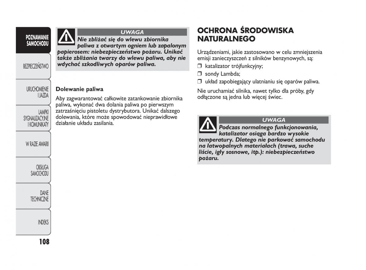 Abarth Punto instrukcja obslugi / page 109