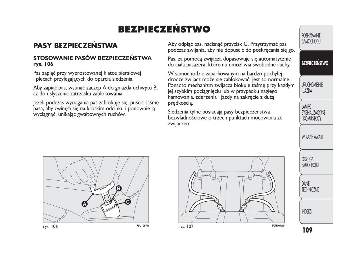Abarth Punto instrukcja obslugi / page 110