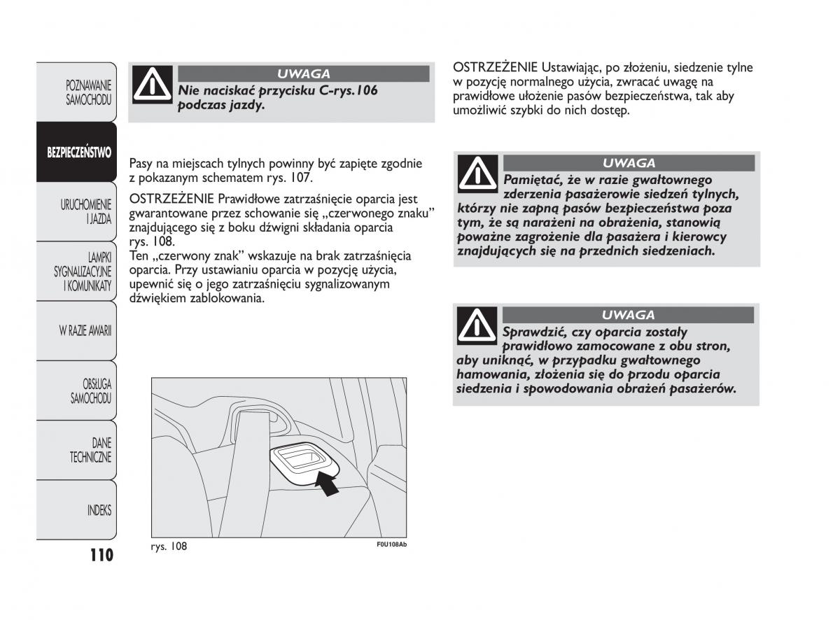Abarth Punto instrukcja obslugi / page 111