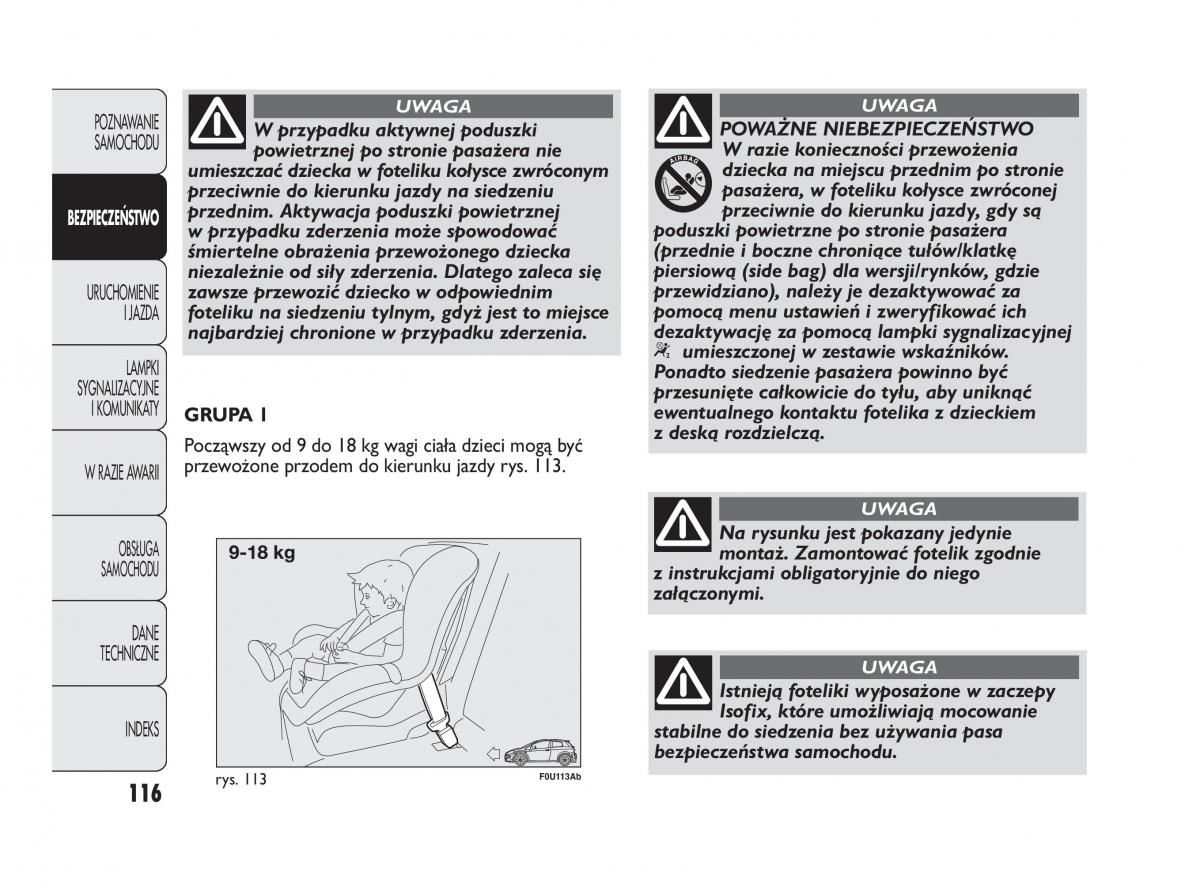 Abarth Punto instrukcja obslugi / page 117
