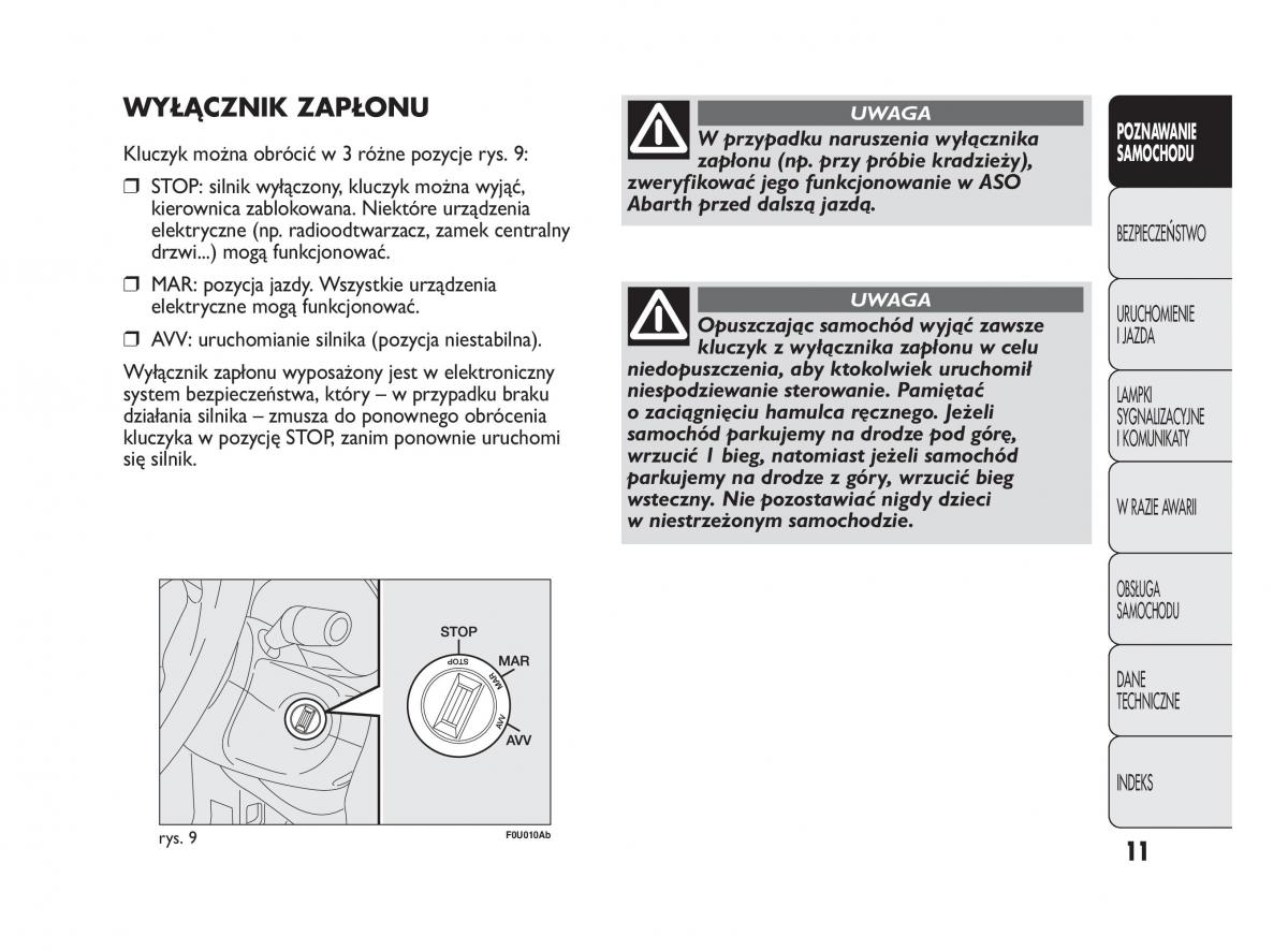 manual  Abarth Punto instrukcja / page 12