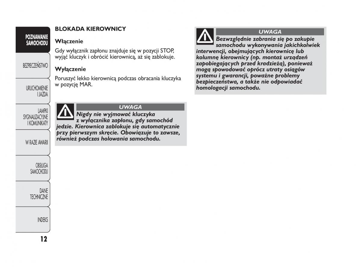 Abarth Punto instrukcja obslugi / page 13