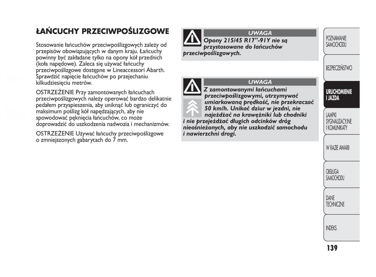 Abarth Punto instrukcja obslugi / page 140