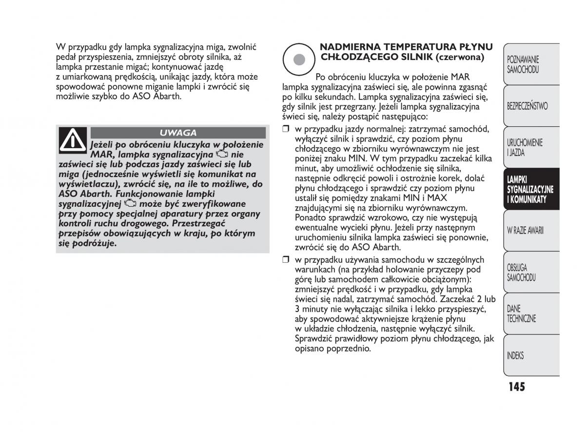 Abarth Punto instrukcja obslugi / page 146