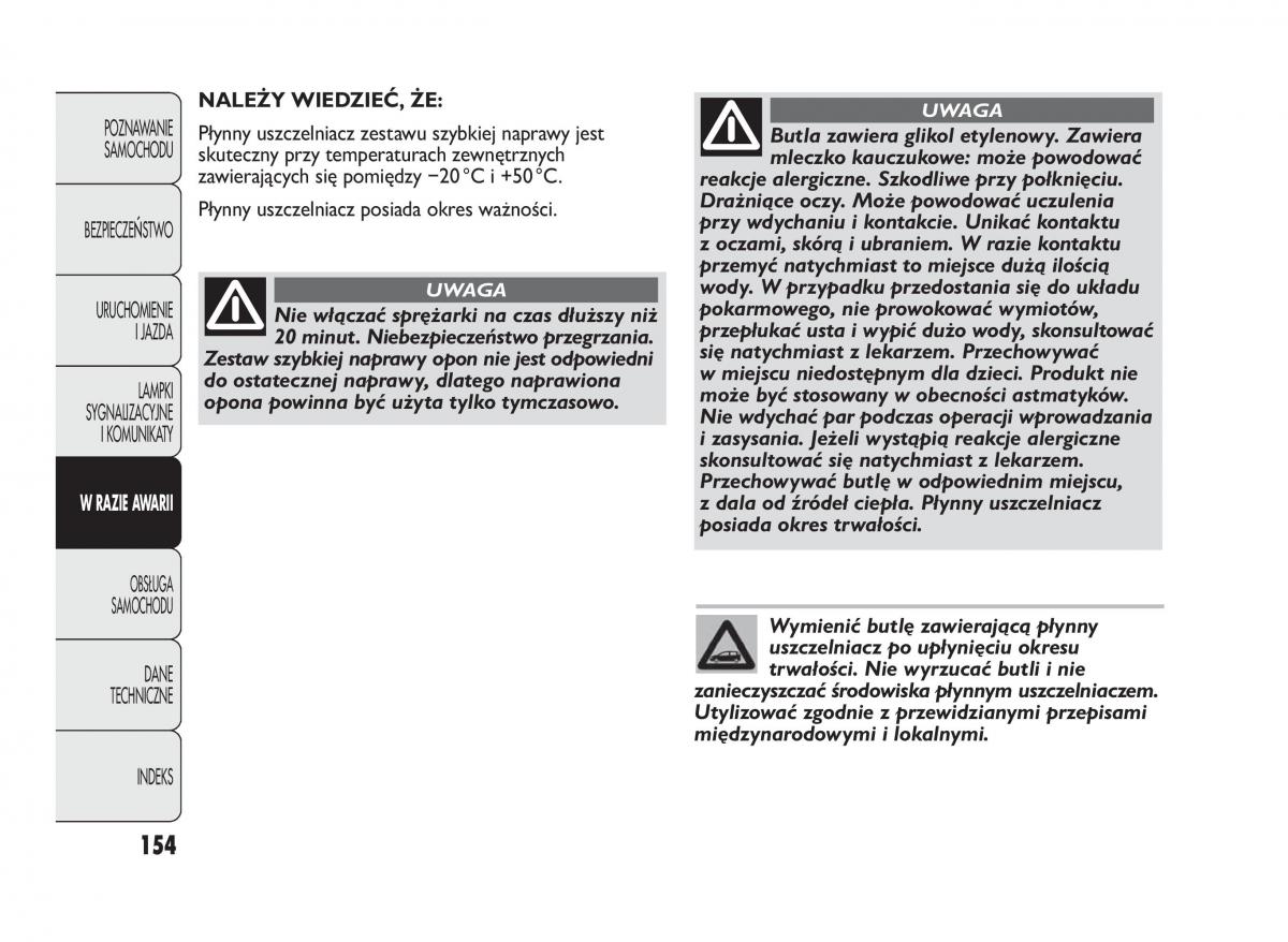 Abarth Punto instrukcja obslugi / page 155