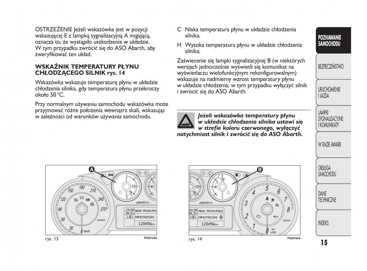 manual  Abarth Punto instrukcja / page 16