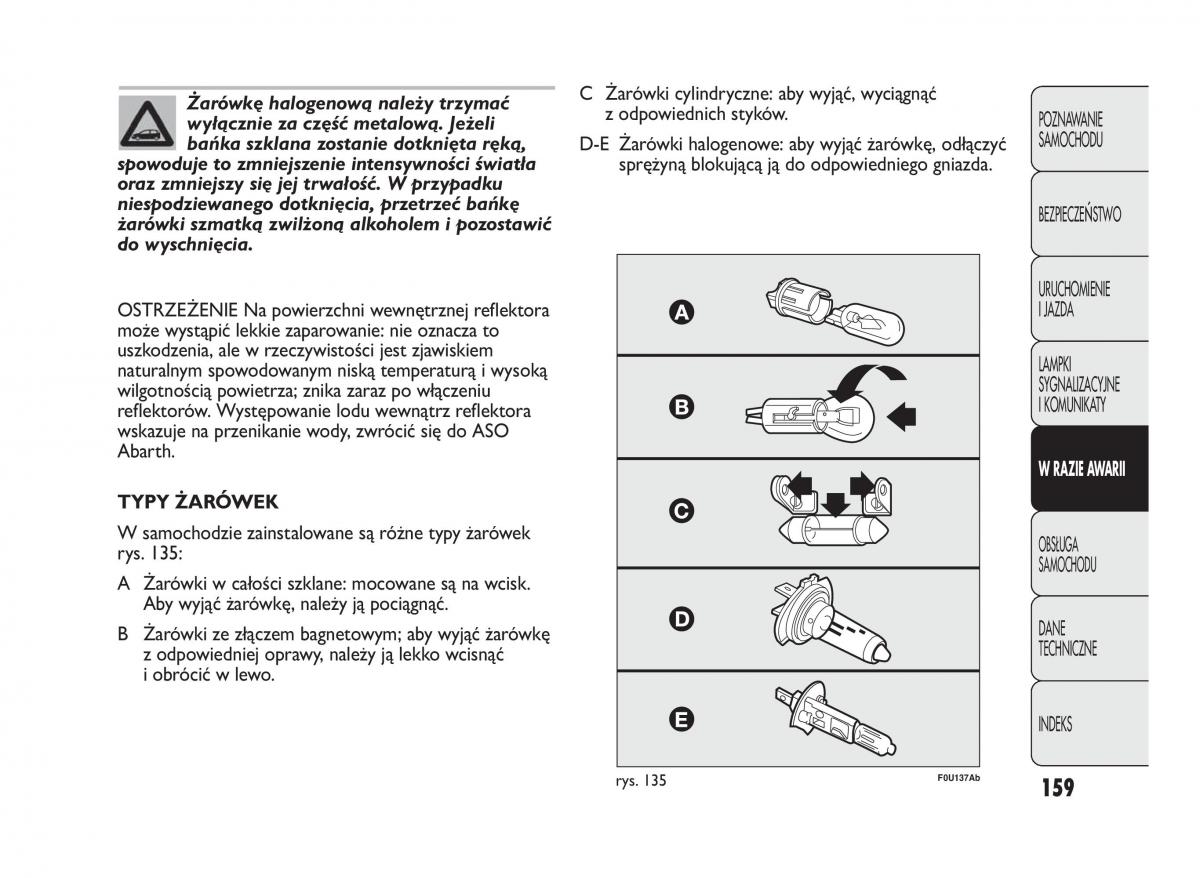 Abarth Punto instrukcja obslugi / page 160