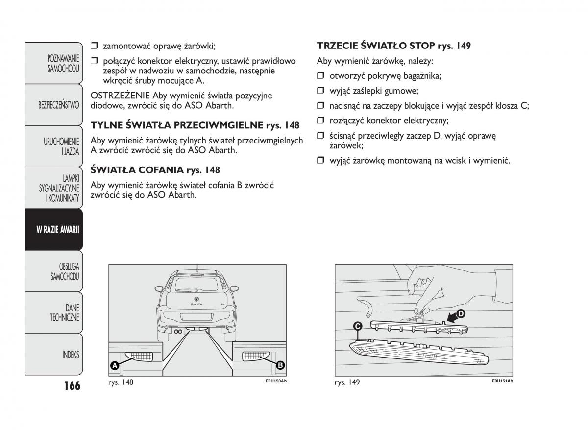 Abarth Punto instrukcja obslugi / page 167
