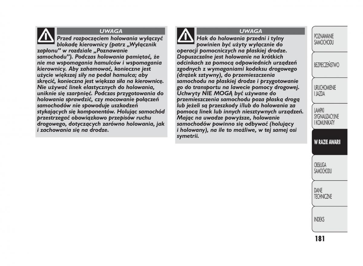 Abarth Punto instrukcja obslugi / page 182