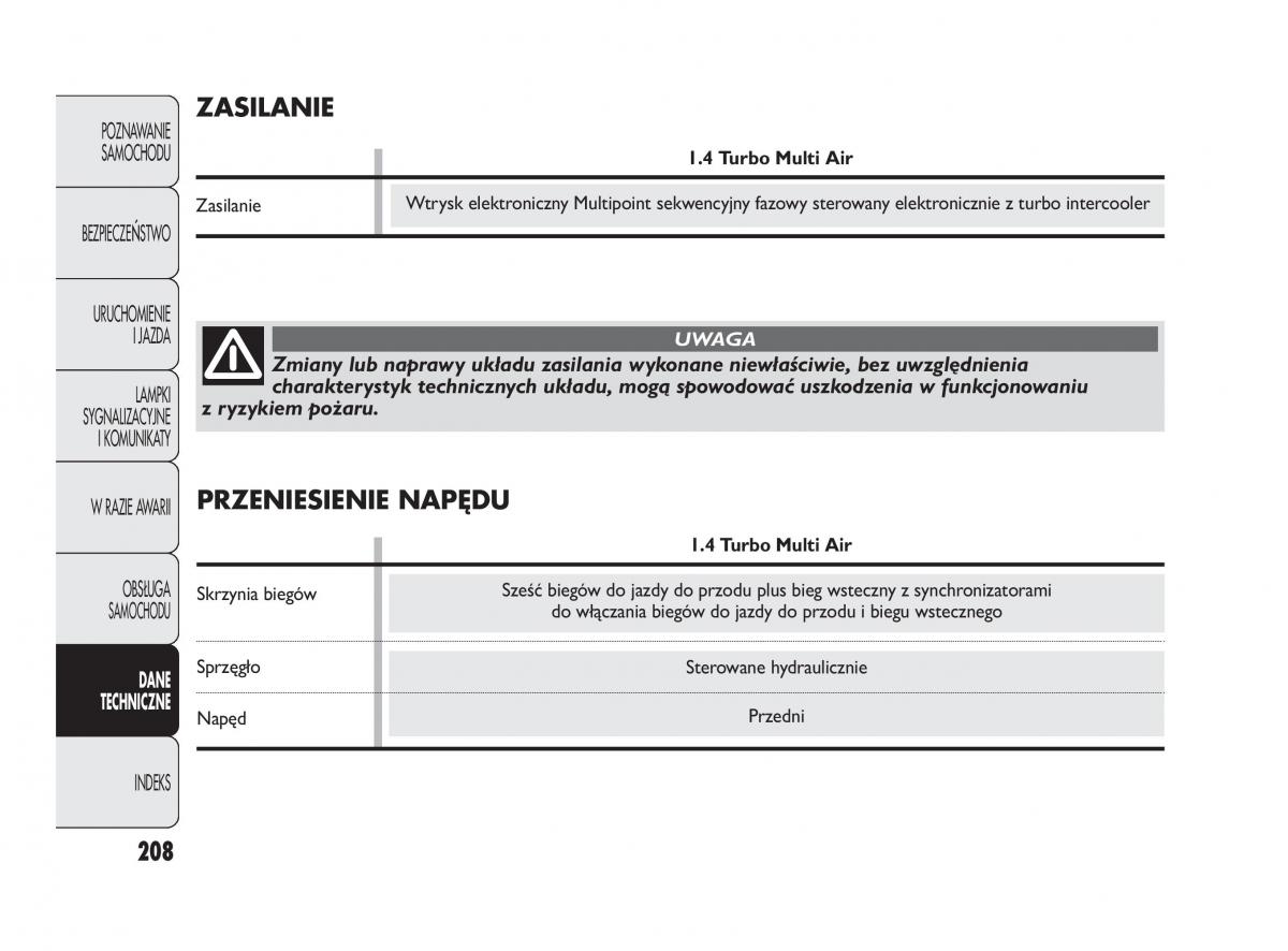 Abarth Punto instrukcja obslugi / page 209