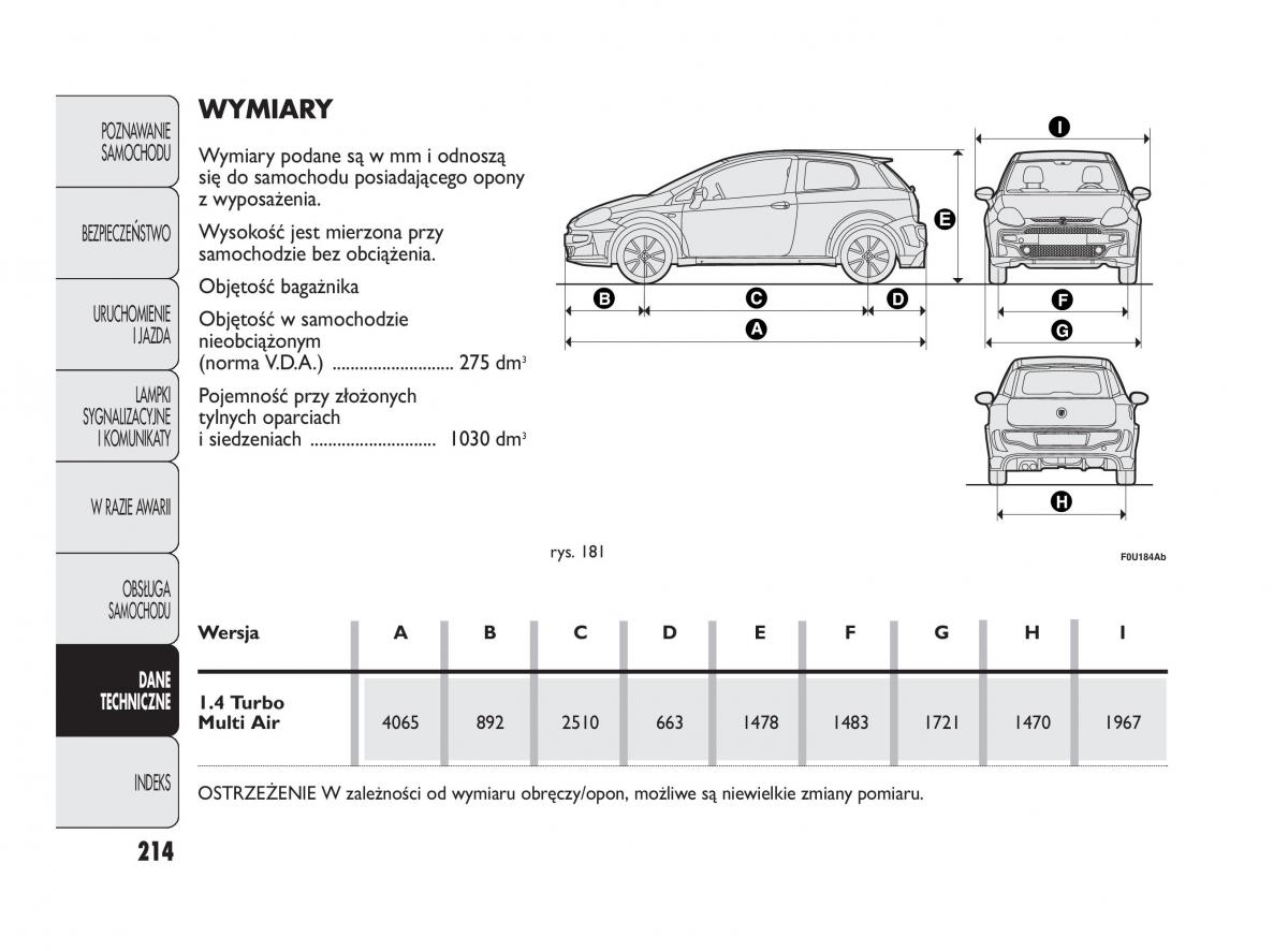 Abarth Punto instrukcja obslugi / page 215