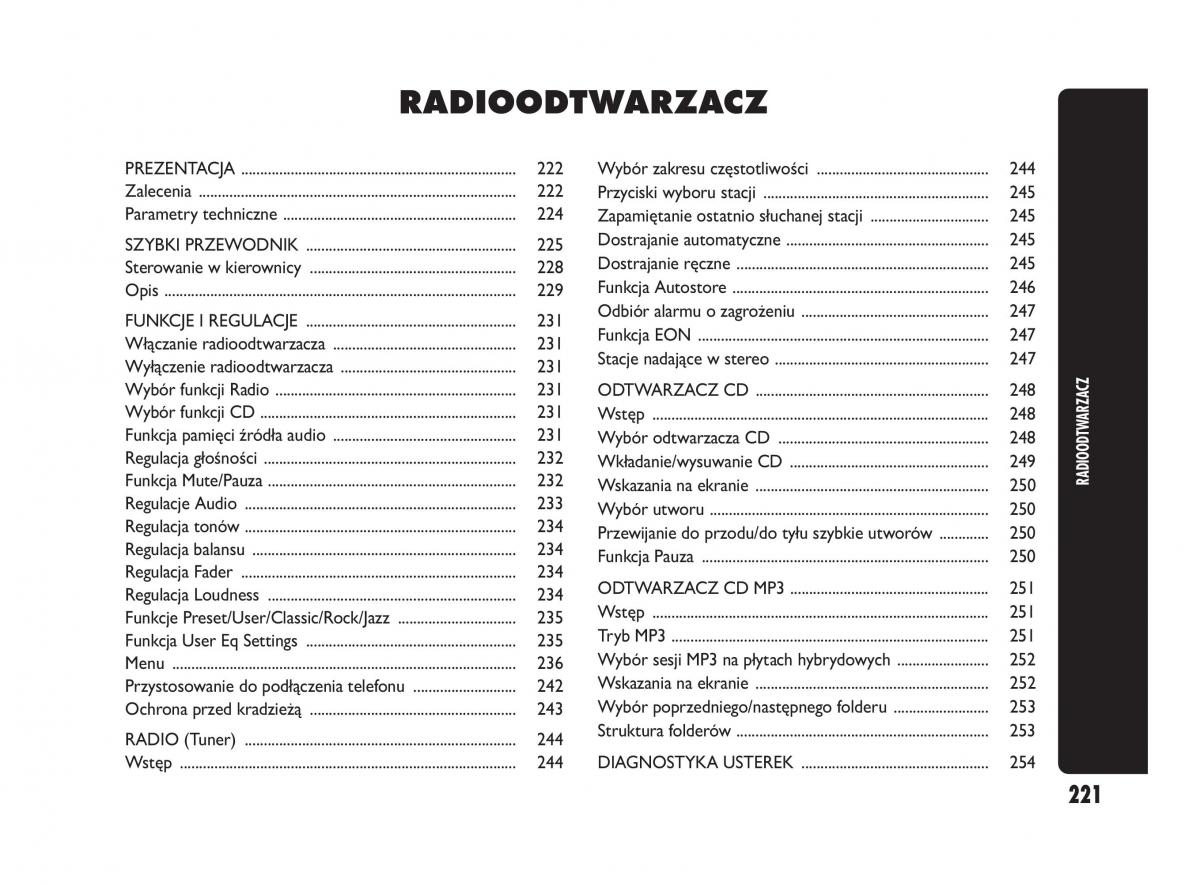 Abarth Punto instrukcja obslugi / page 222