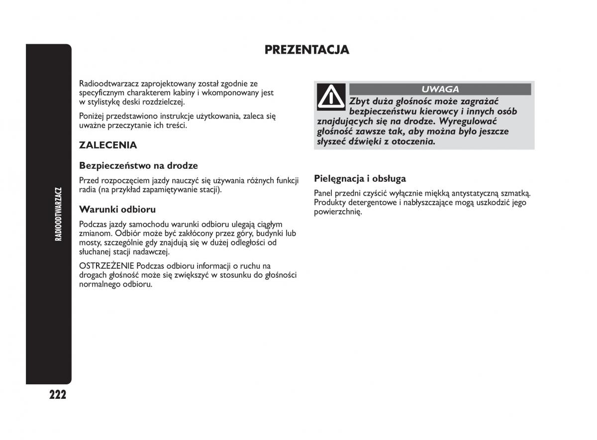 Abarth Punto instrukcja obslugi / page 223