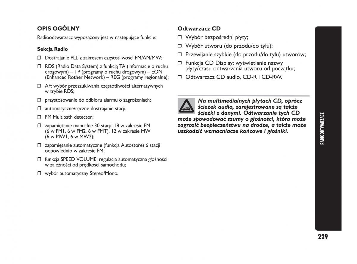 Abarth Punto instrukcja obslugi / page 230