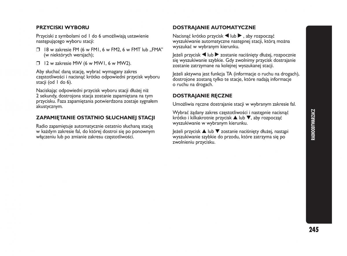 Abarth Punto instrukcja obslugi / page 246
