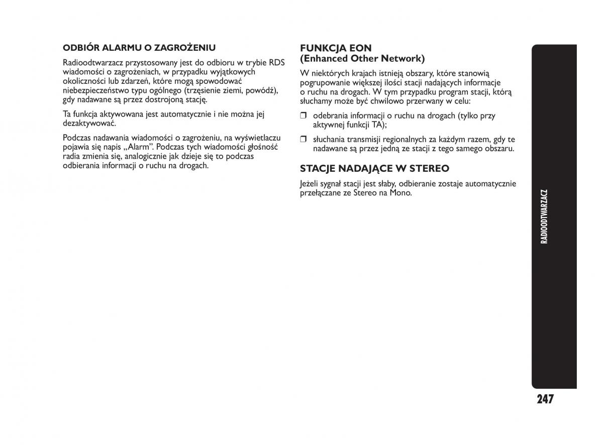 Abarth Punto instrukcja obslugi / page 248