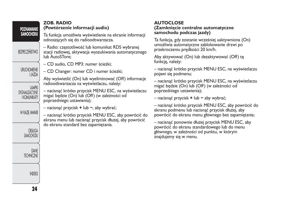 Abarth Punto instrukcja obslugi / page 25