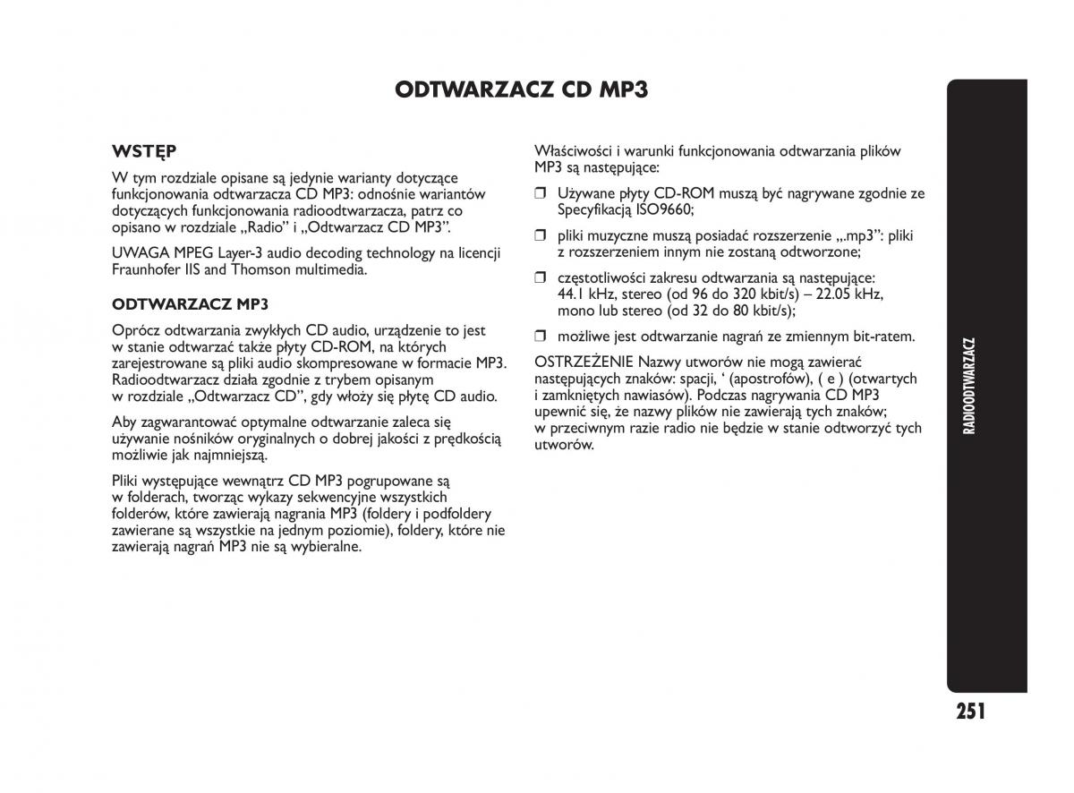 Abarth Punto instrukcja obslugi / page 252