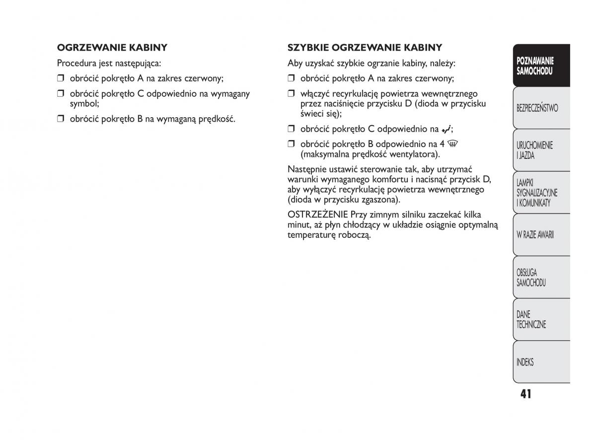 Abarth Punto instrukcja obslugi / page 42