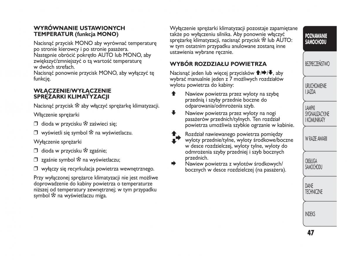Abarth Punto instrukcja obslugi / page 48