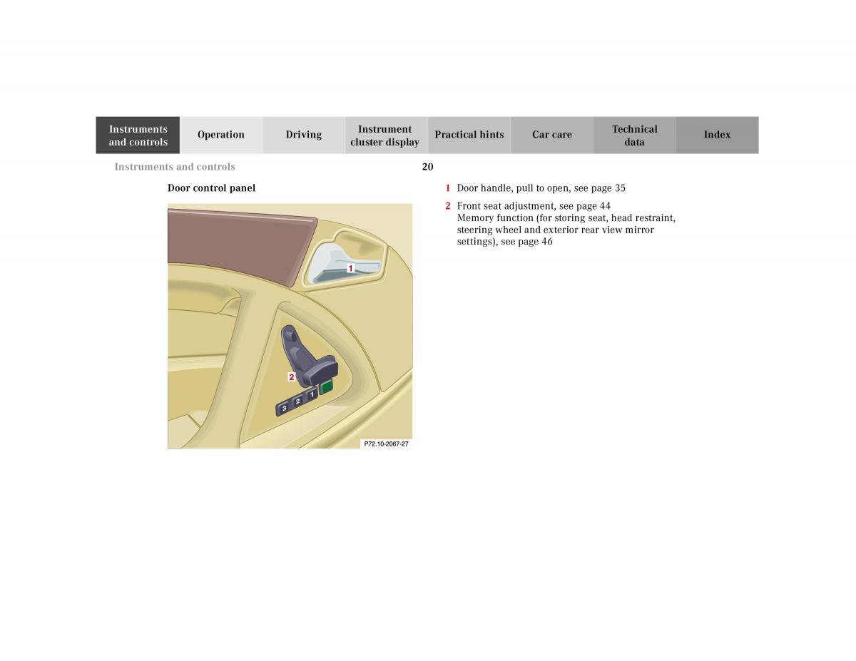 Mercedes Benz SL R129 owners manual / page 23