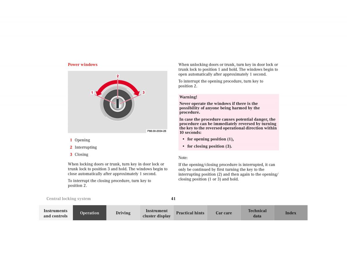 Mercedes Benz SL R129 owners manual / page 45