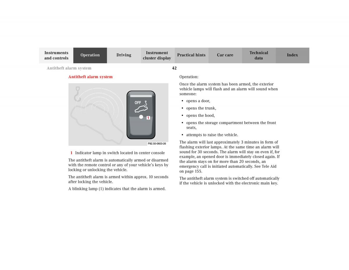 Mercedes Benz SL R129 owners manual / page 46