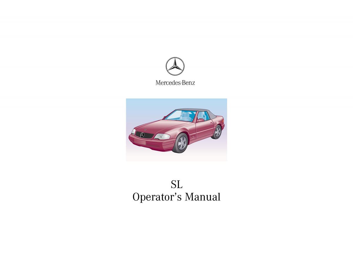 Mercedes Benz SL R129 owners manual / page 1