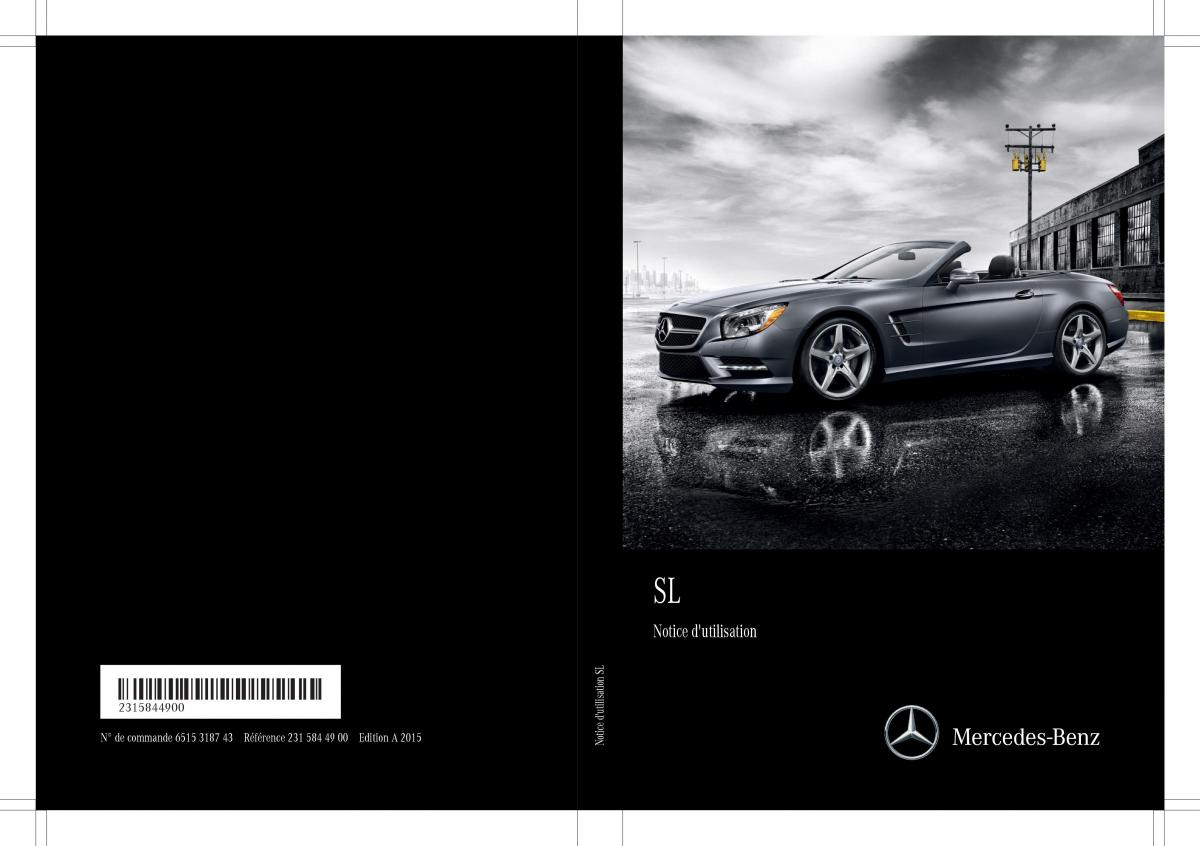 Mercedes Benz SL Coupe R231 manuel du proprietaire / page 1