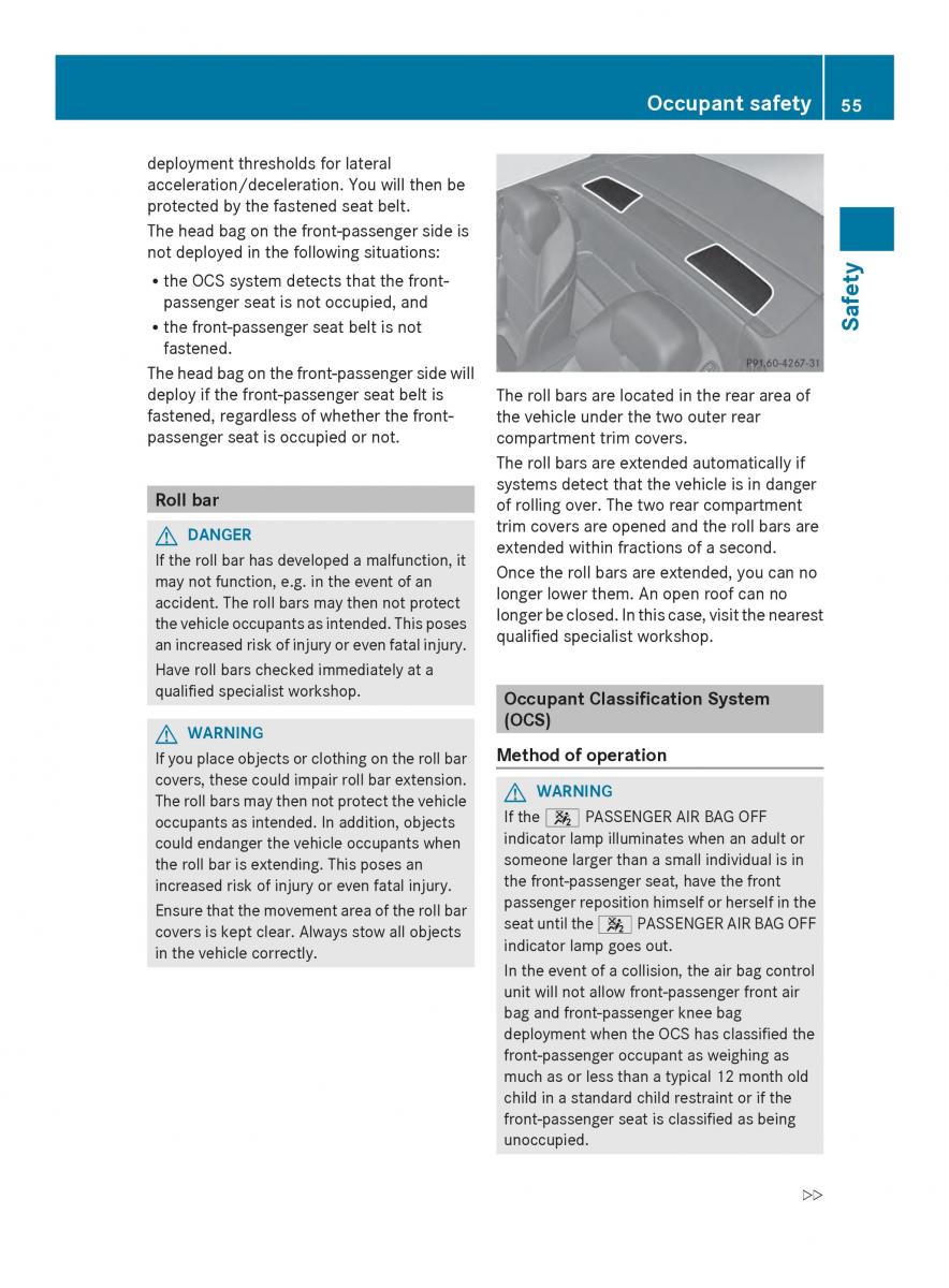 Mercedes Benz SL R231 owners manual / page 57