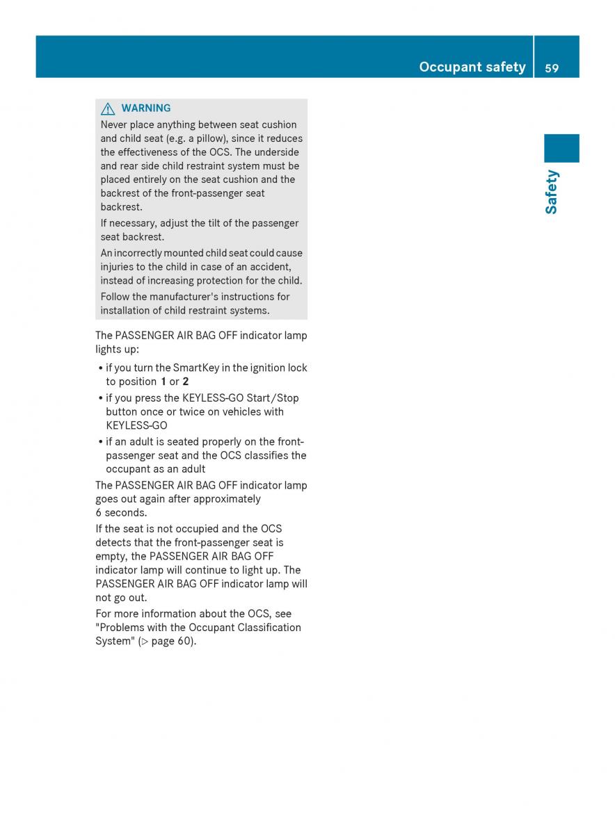 Mercedes Benz SL R231 owners manual / page 61