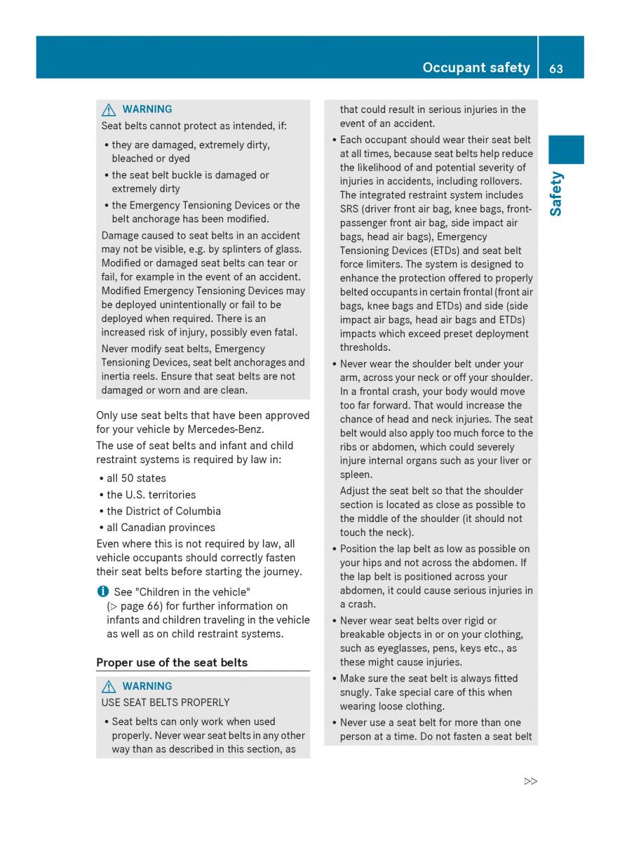 Mercedes Benz SL R231 owners manual / page 65