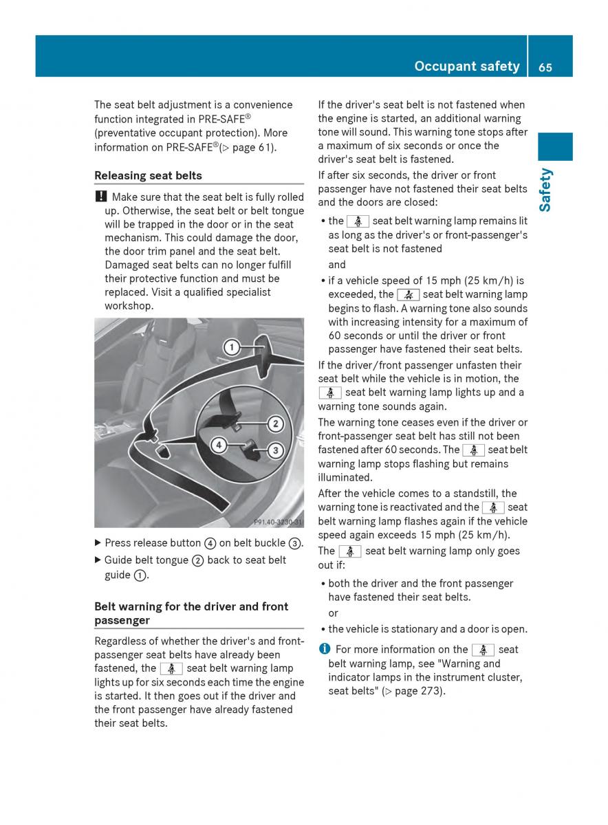 Mercedes Benz SL R231 owners manual / page 67