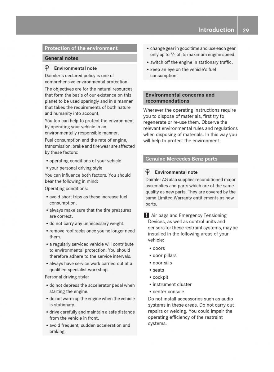 Mercedes Benz SL R231 owners manual / page 31