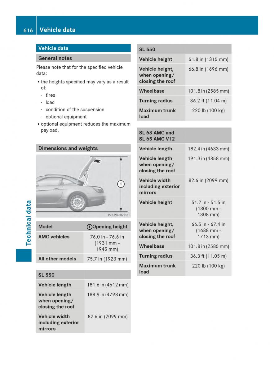 Mercedes Benz SL R231 owners manual / page 618