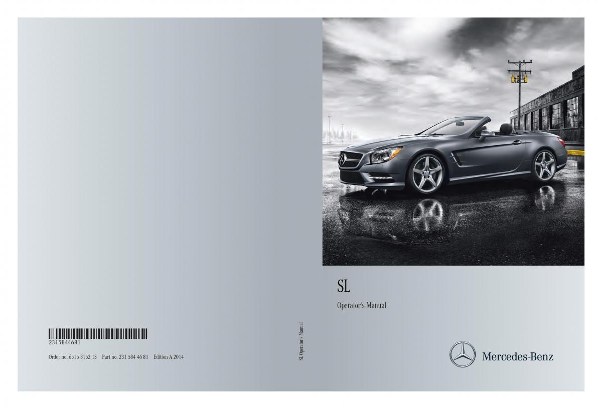 Mercedes Benz SL R231 owners manual / page 1