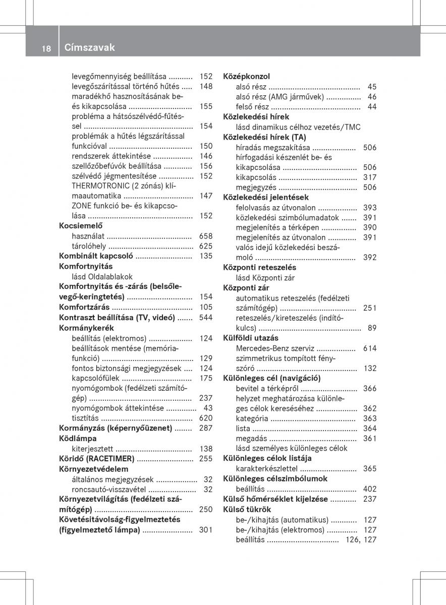 Mercedes Benz SL R231 Kezelesi utmutato / page 20