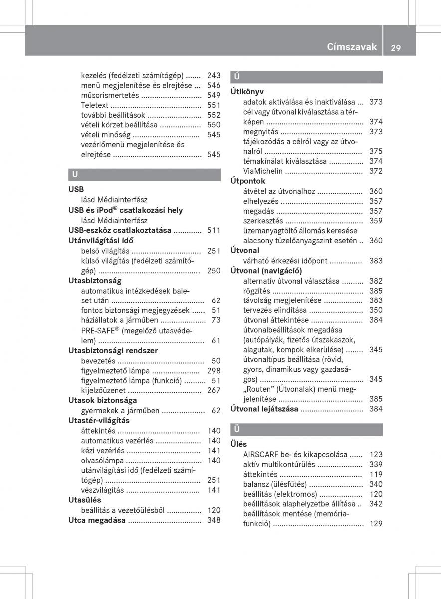 Mercedes Benz SL R231 Kezelesi utmutato / page 31