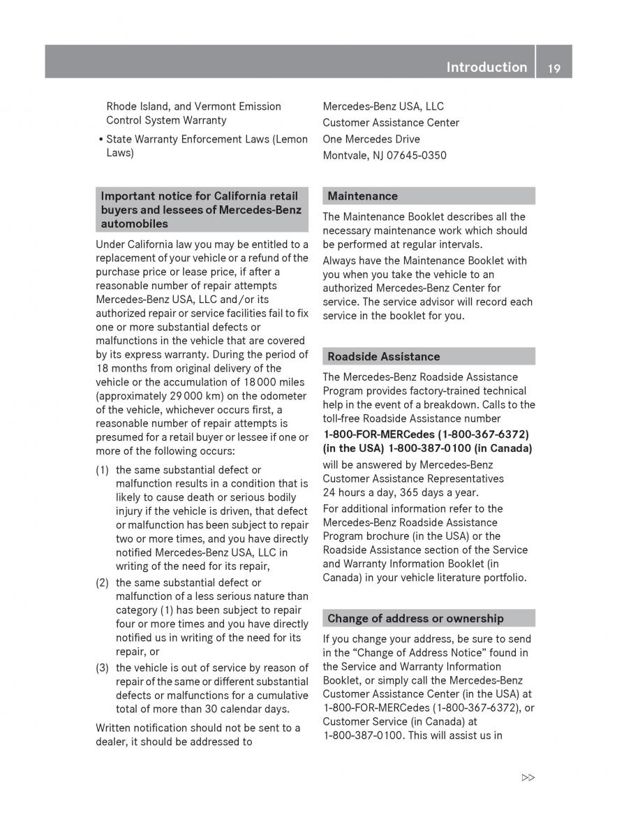 Mercedes Benz SLK R171 owners manual / page 21