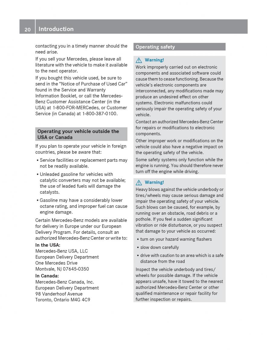 Mercedes Benz SLK R171 owners manual / page 22