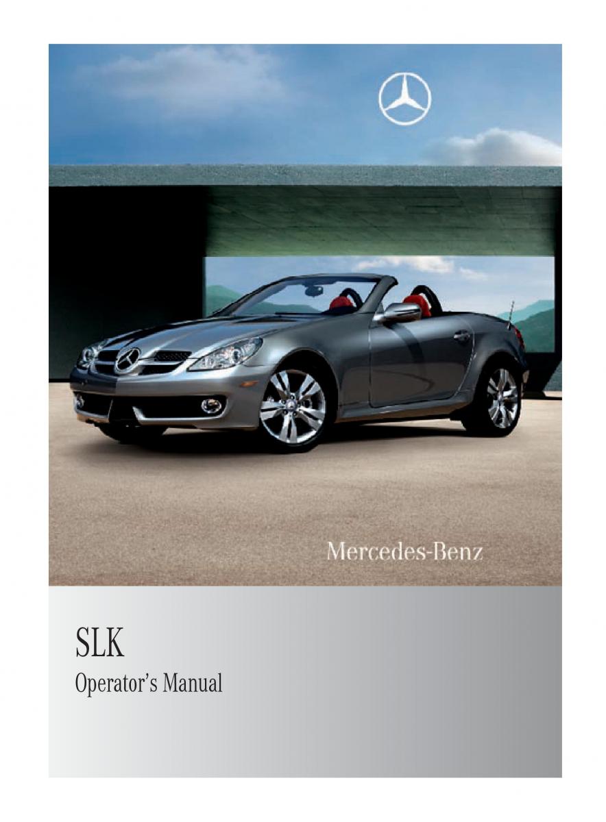 Mercedes Benz SLK R171 owners manual / page 1