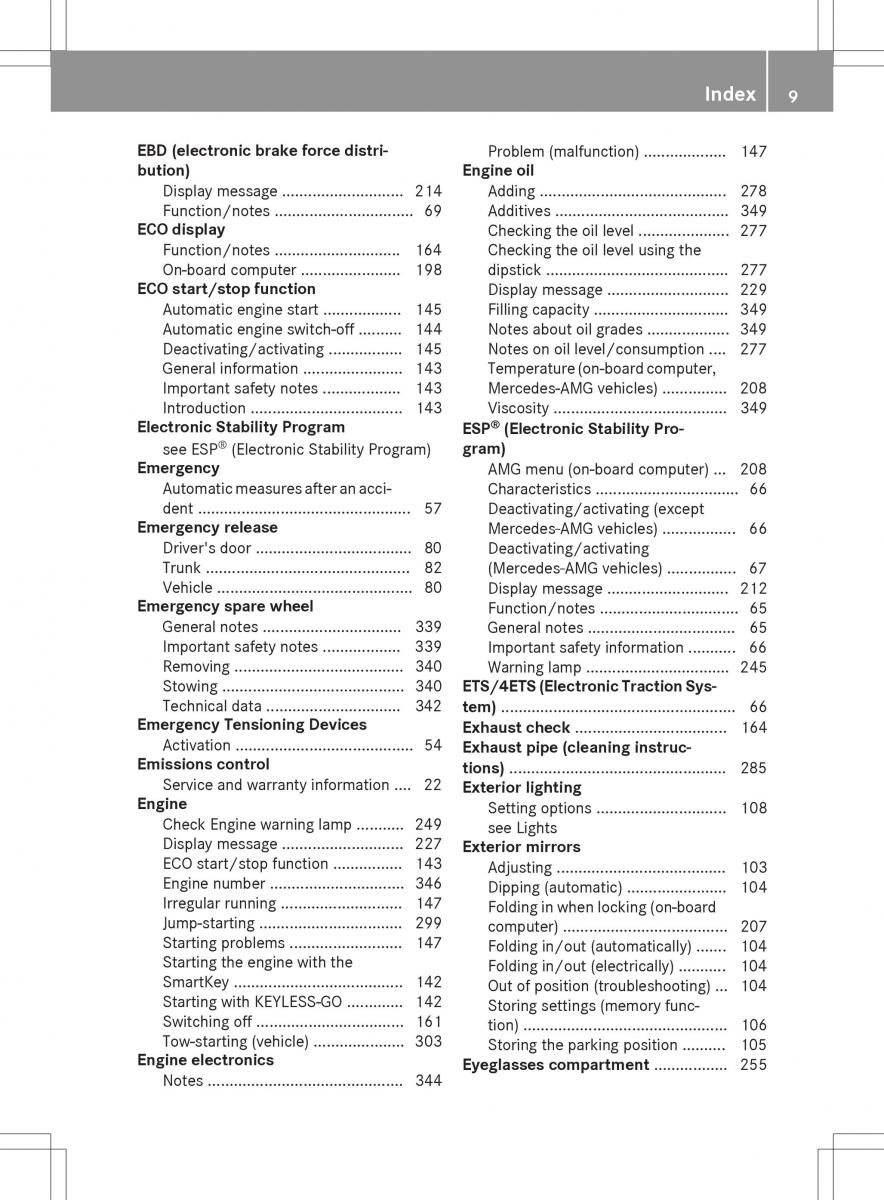 Mercedes Benz SLK R172 owners manual / page 11