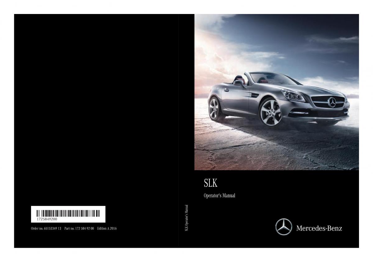Mercedes Benz SLK R172 owners manual / page 1