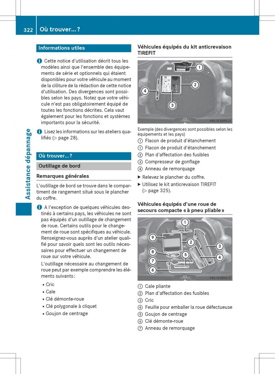 Mercedes Benz SLK R172 manuel du proprietaire / page 324