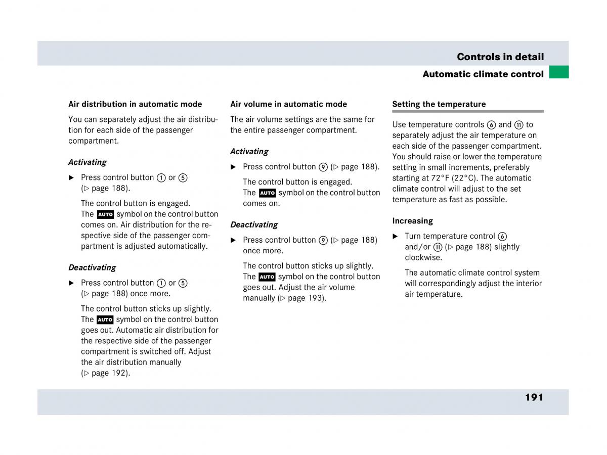 Mercedes Benz SLR McLaren R199 owners manual / page 192