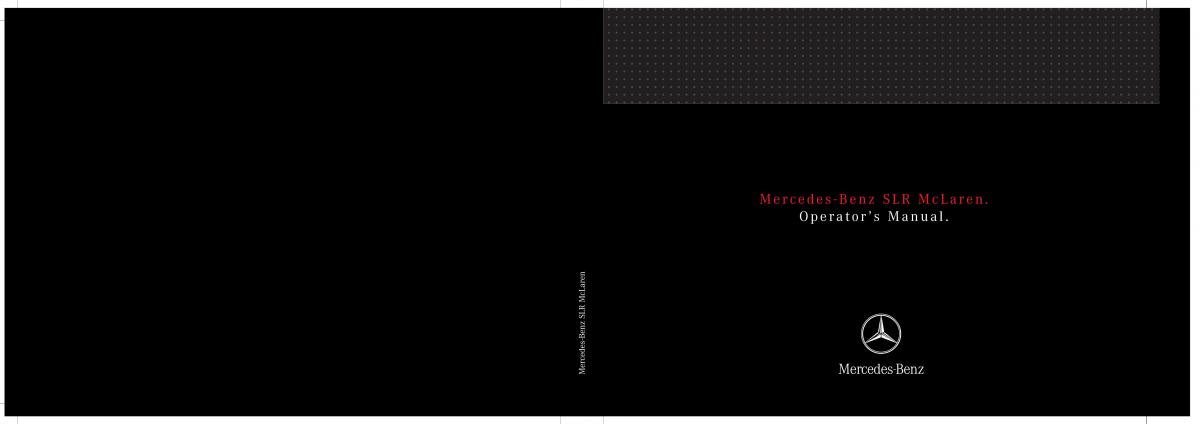 Mercedes Benz SLR McLaren R199 owners manual / page 1