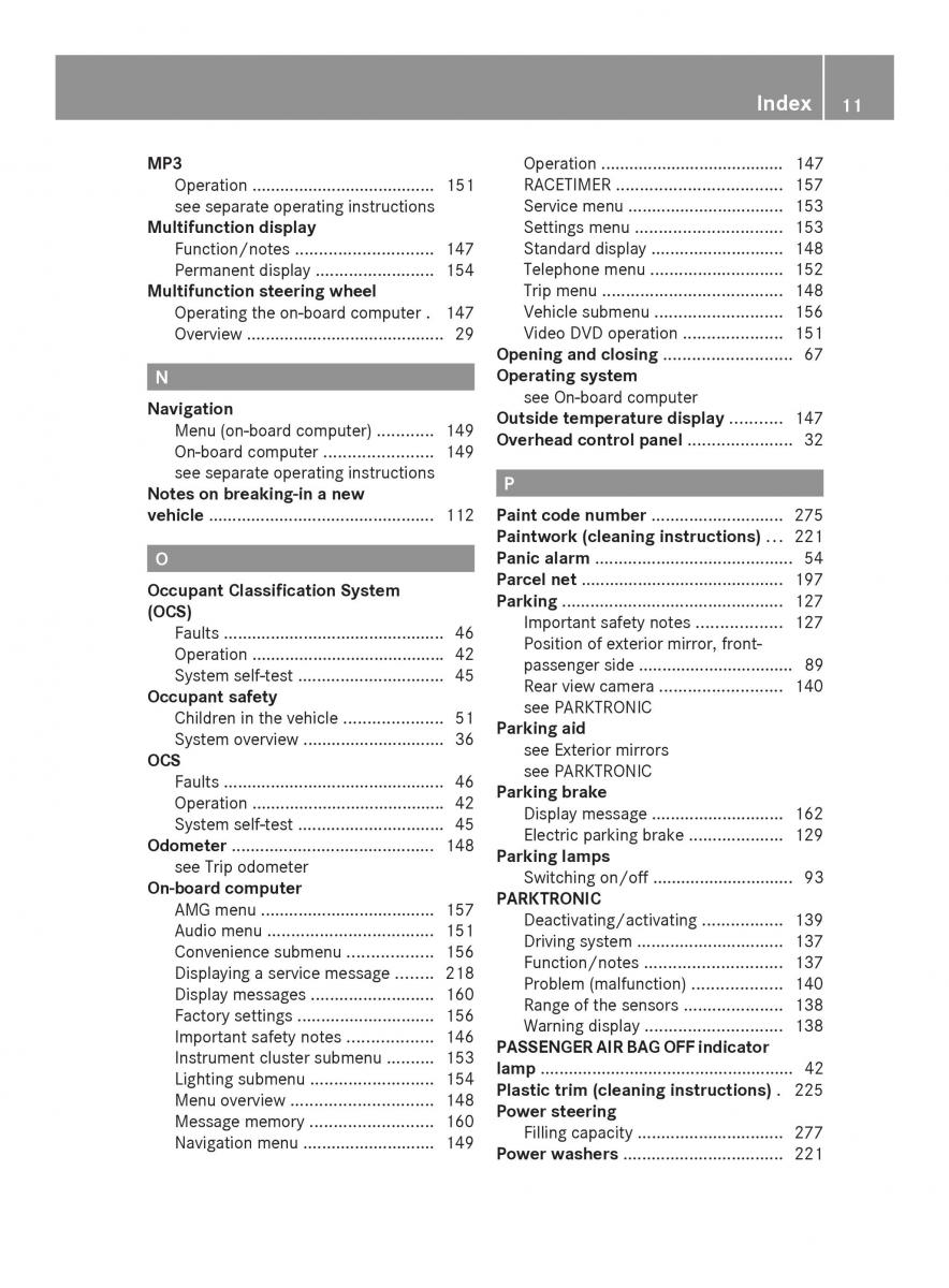 Mercedes Benz SLS AMG Coupe Roadster C197 owners manual / page 13